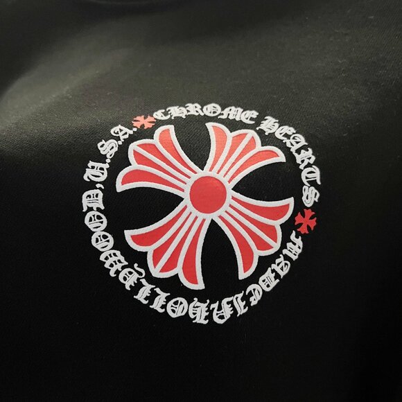 Chrome Hearts Black Long Sleeve Tee with Pink Graphics - Picture 9 of 10